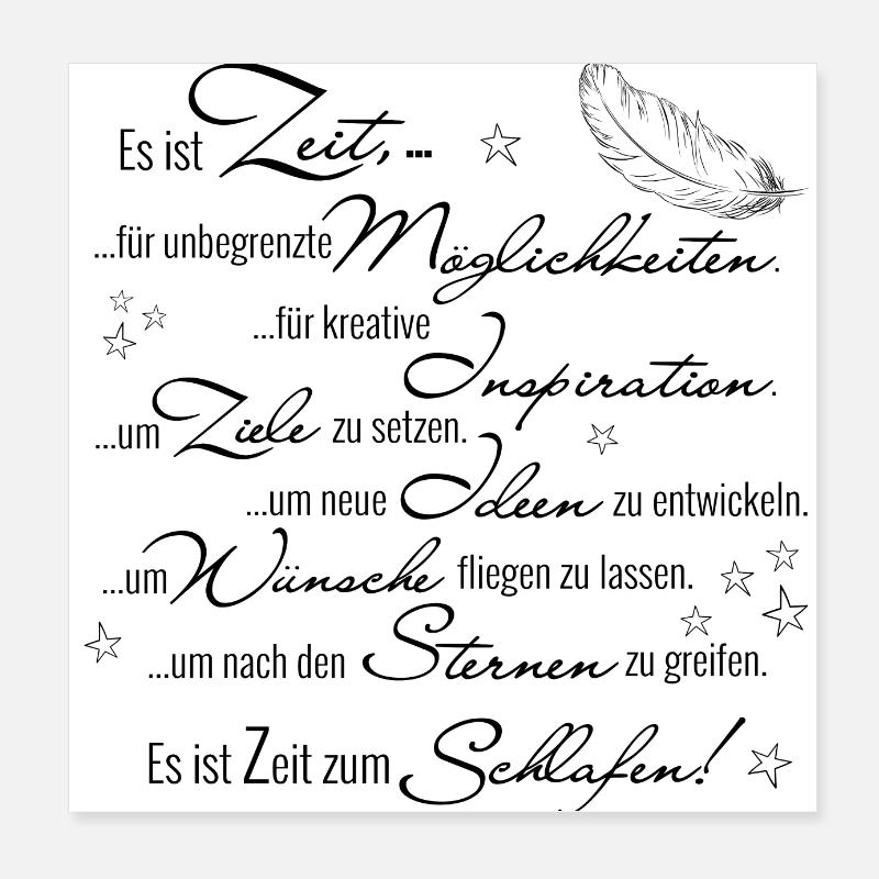 It's time - Poster 8" x 8" (20x20 cm) - white