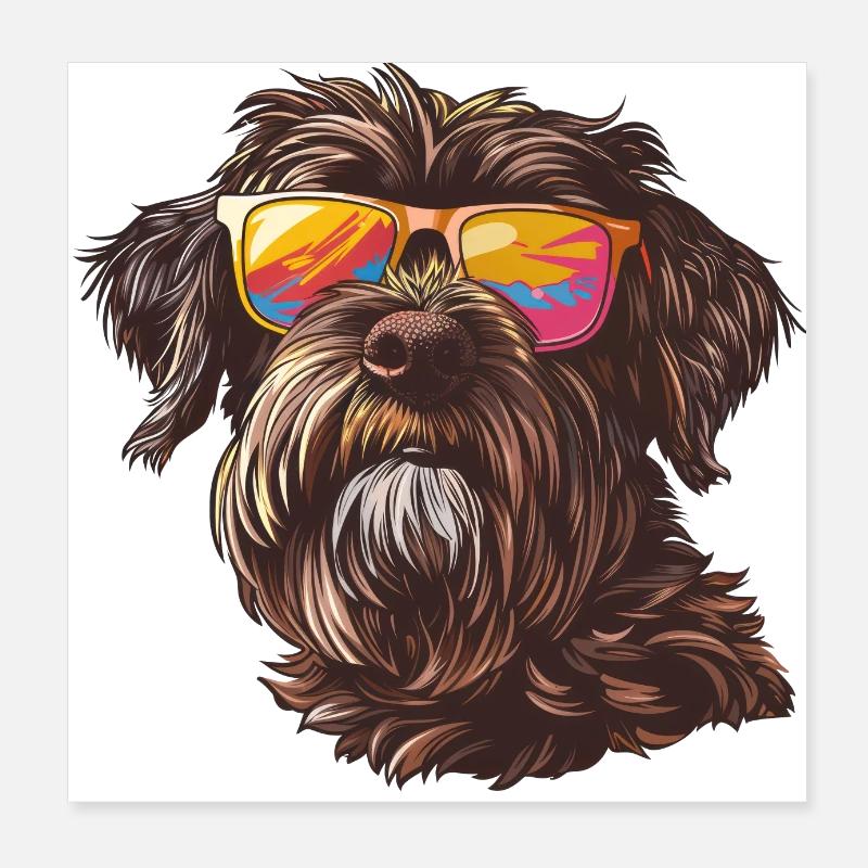 Griffon Korthals, Wirehaired Pointing Griffon Poster 20x20 cm