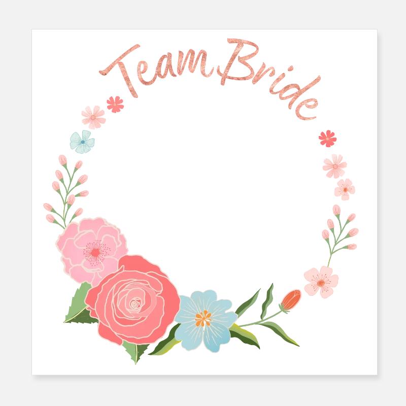 Team Bride Poster 20x20 cm
