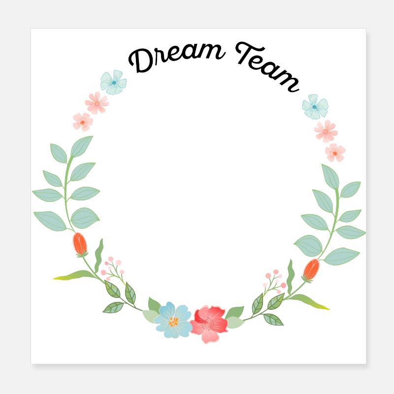 Équipe de rêve Poster 20 x 20 cm