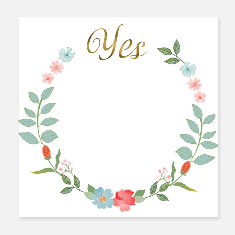 Oui Poster 20 x 20 cm