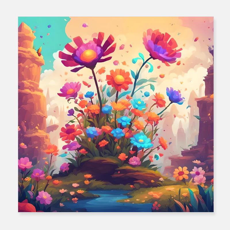 Flowers 3 Poster 20x20 cm