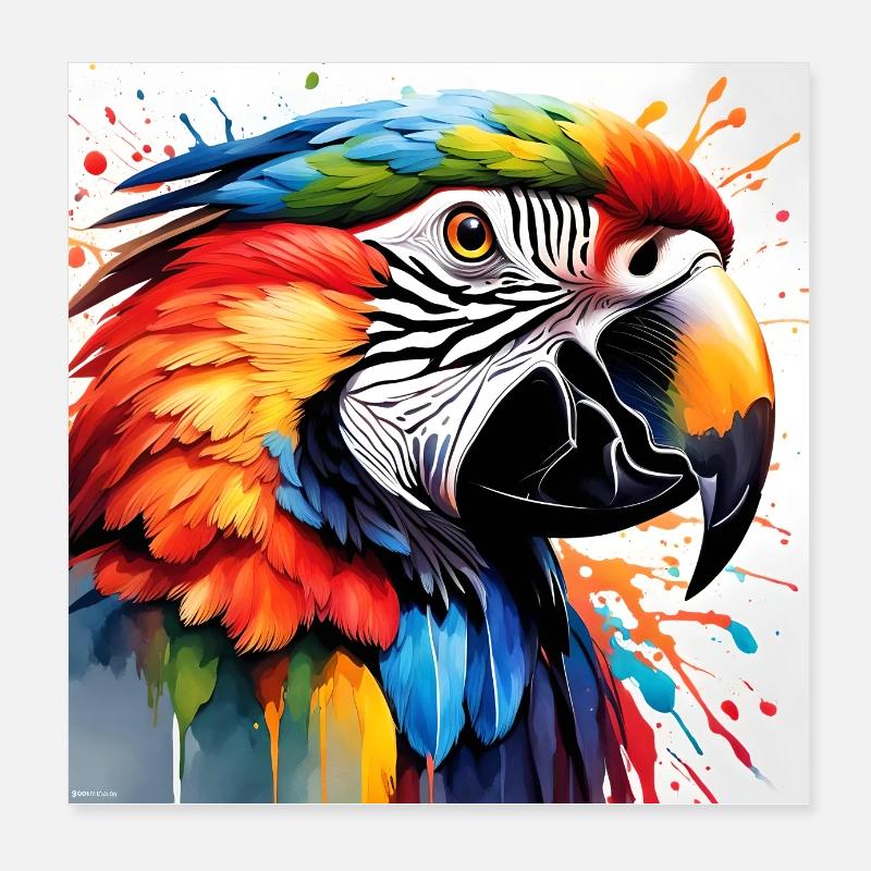 Couleur perroquet Poster 20 x 20 cm