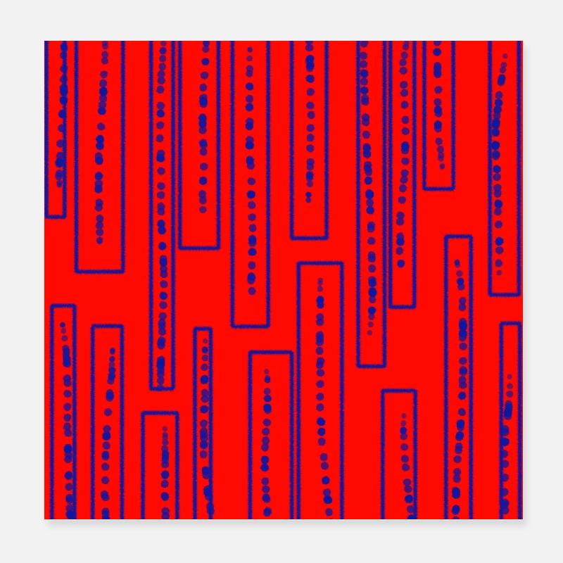 design rouge bleu Poster 20 x 20 cm