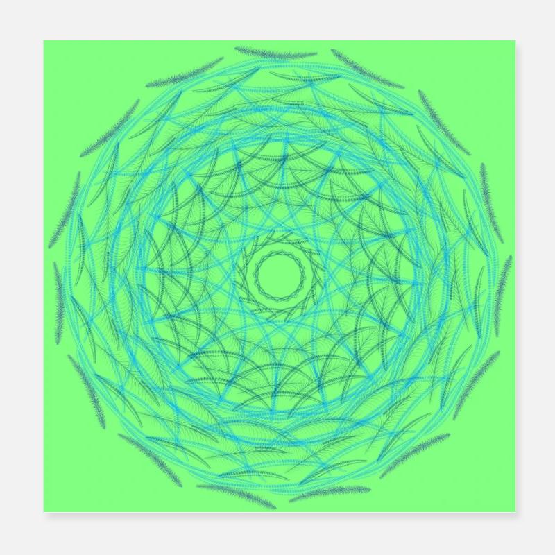 Grüner Kreis Web Poster 20x20 cm