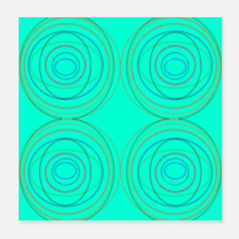 Cercles de menthe Poster 20 x 20 cm