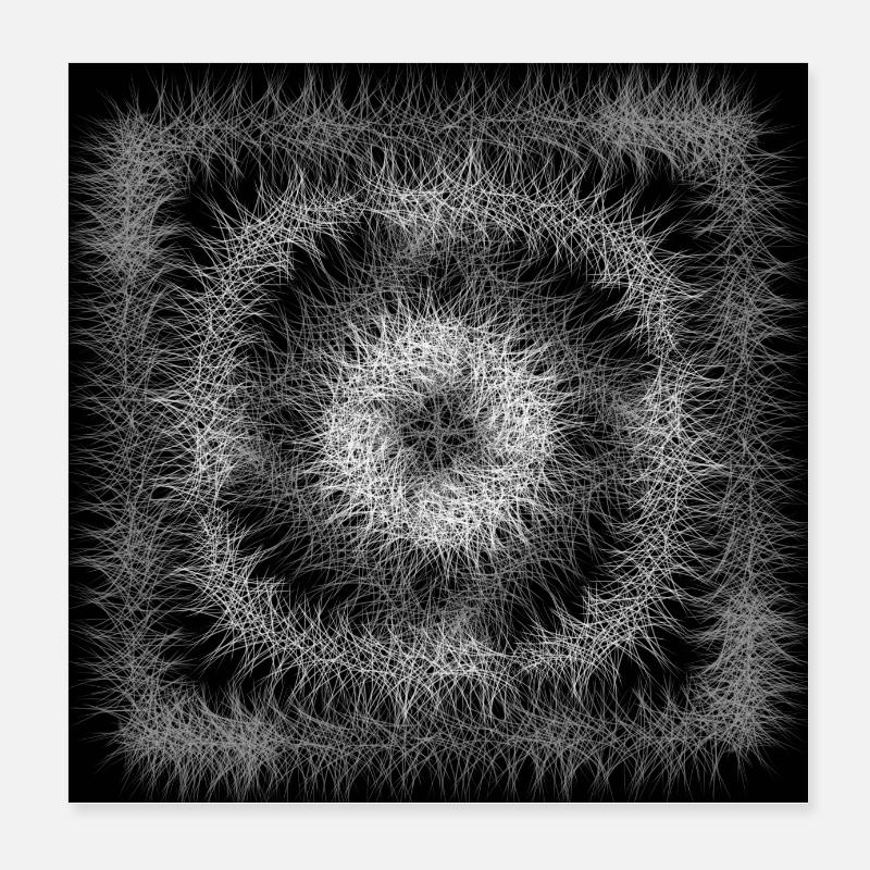 black and white squares Poster 8" x 8" (20x20 cm)