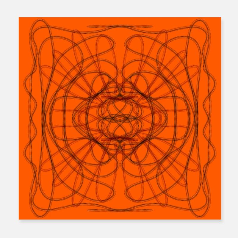 Orange - Poster 20 x 20 cm - blanc