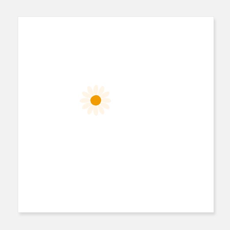 Daisy Heartbeat Poster 8" x 8" (20x20 cm)