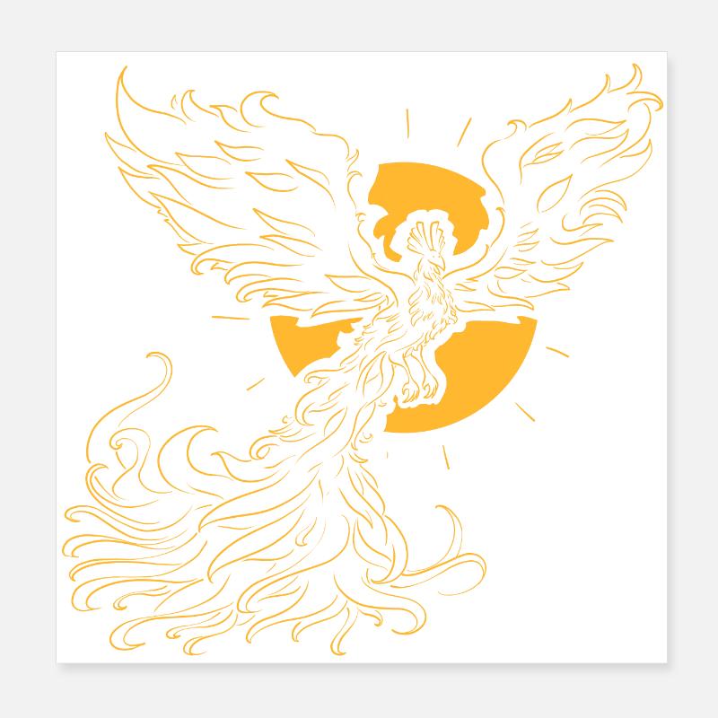 Fenix graphique Poster 20 x 20 cm