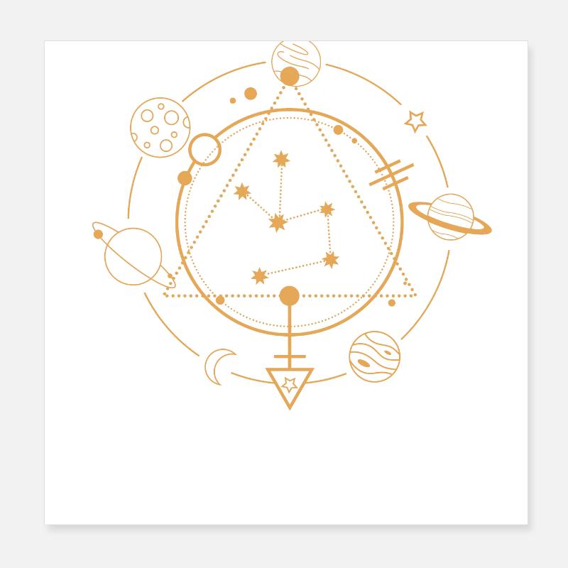 Cosmic Geometry Poster 8" x 8" (20x20 cm)