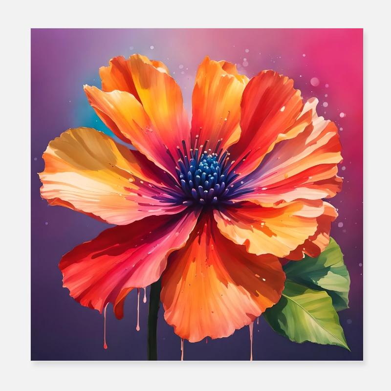 Fleur Poster 20 x 20 cm