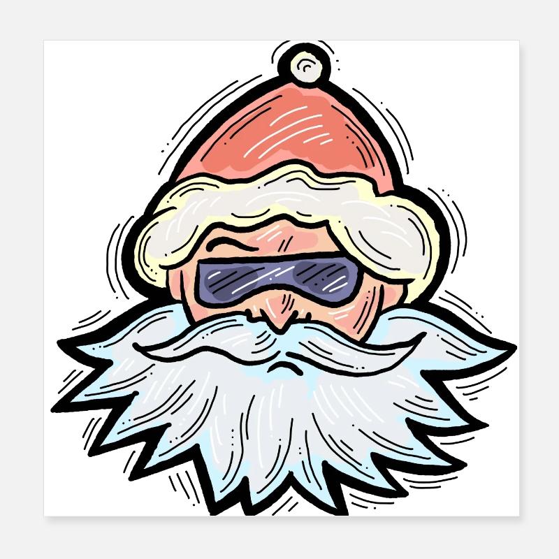 Santa Claus Poster 8" x 8" (20x20 cm)