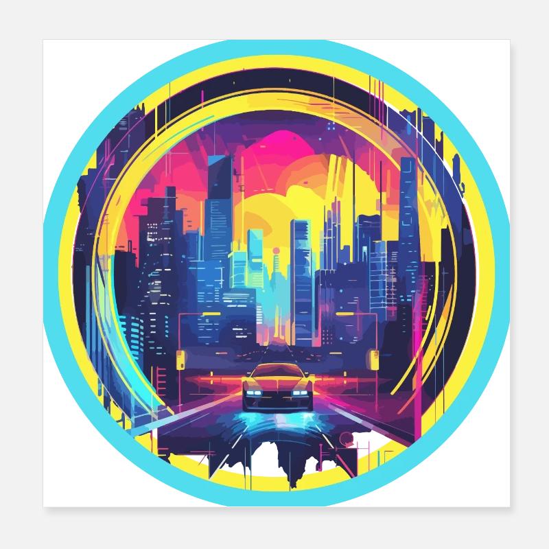 Willkommen in der Zukunft Poster 20x20 cm