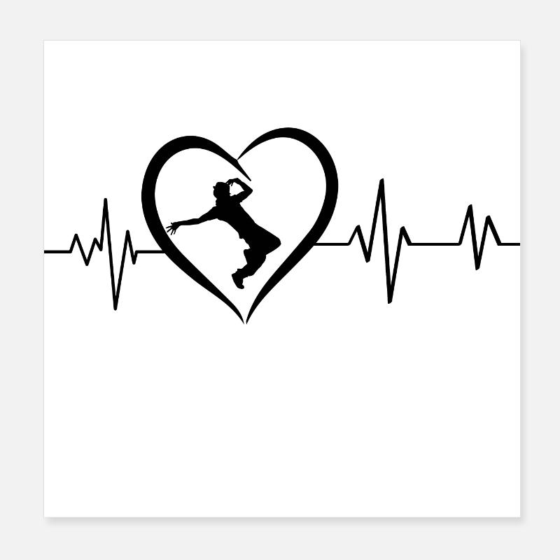 battement de cœur breakdance Poster 20 x 20 cm