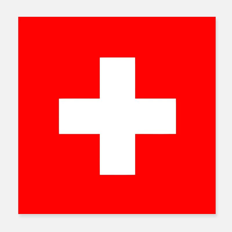 Schweiz Poster 20x20 cm