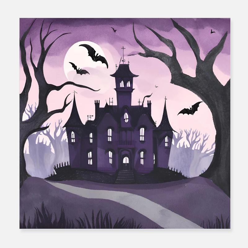 Gotisches Herrenhaus. Poster 20x20 cm