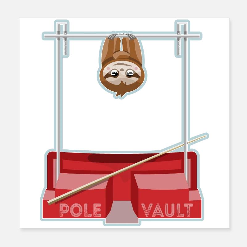 Sloth Athletics Poster 8" x 8" (20x20 cm)