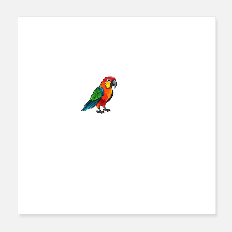 parrot heartbeat Poster 8" x 8" (20x20 cm)