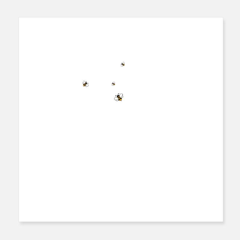 Herzschlag Imker Poster 20x20 cm