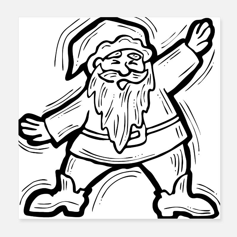 Weihnachtsmann Poster 20x20 cm
