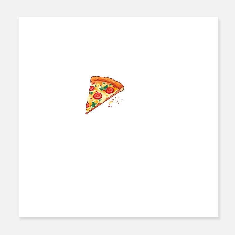 Heartbeat Pizza Poster 8" x 8" (20x20 cm)