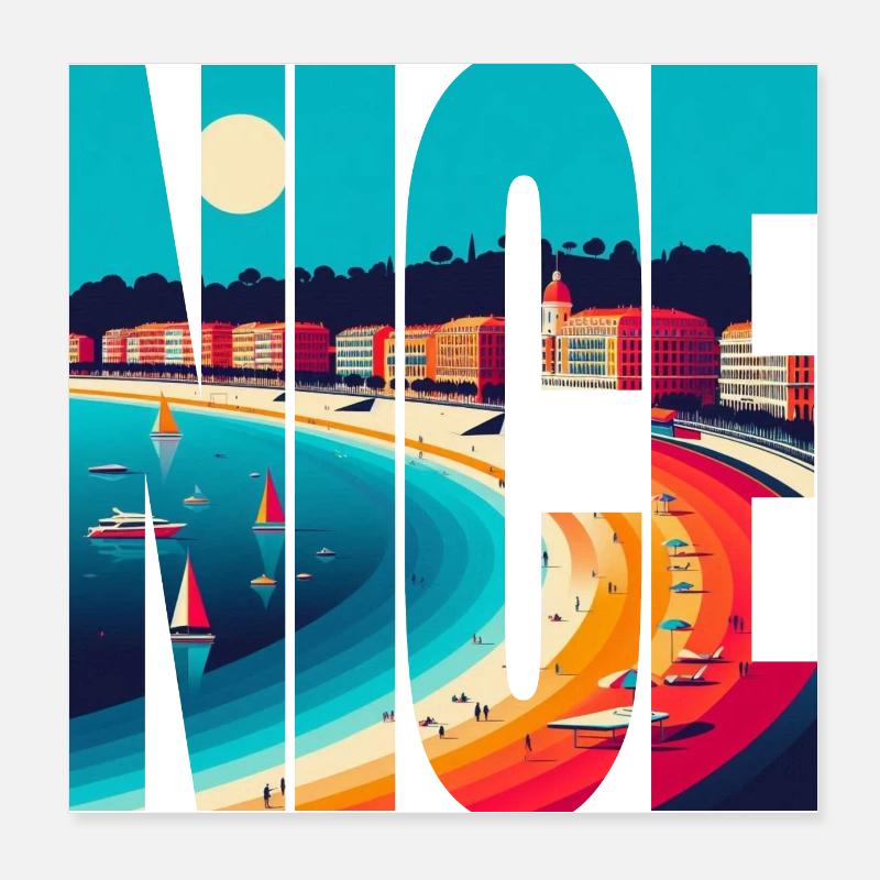 NETT - Poster 20x20 cm - Weiß