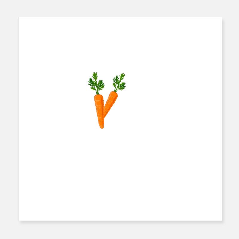 carrot heartbeat Poster 8" x 8" (20x20 cm)