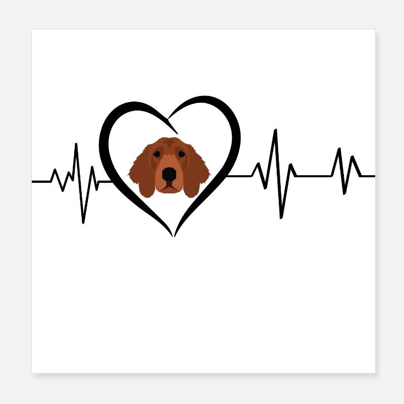 battement de cœur irish setter Poster 20 x 20 cm
