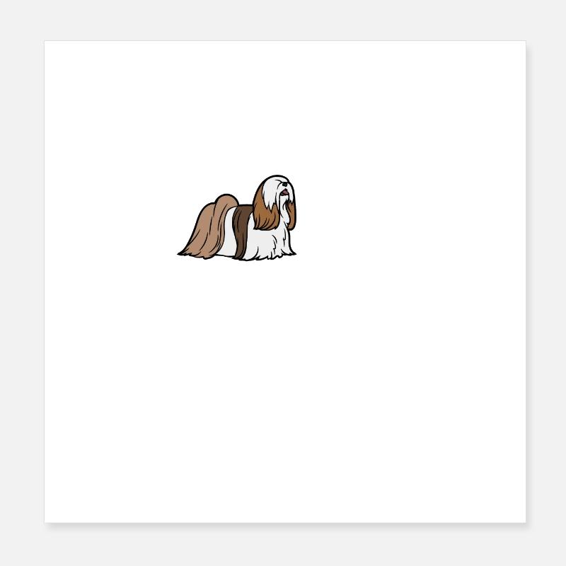 Heartbeat Lhasa Apso Poster 20x20 cm
