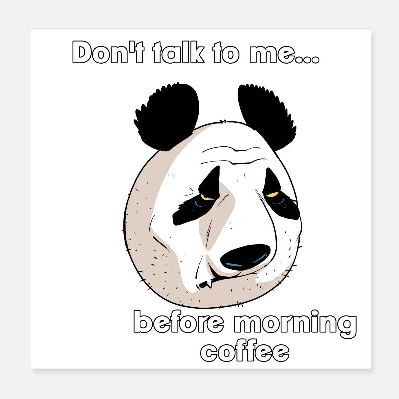 Morgenkaffee (englische Version) Poster 20x20 cm