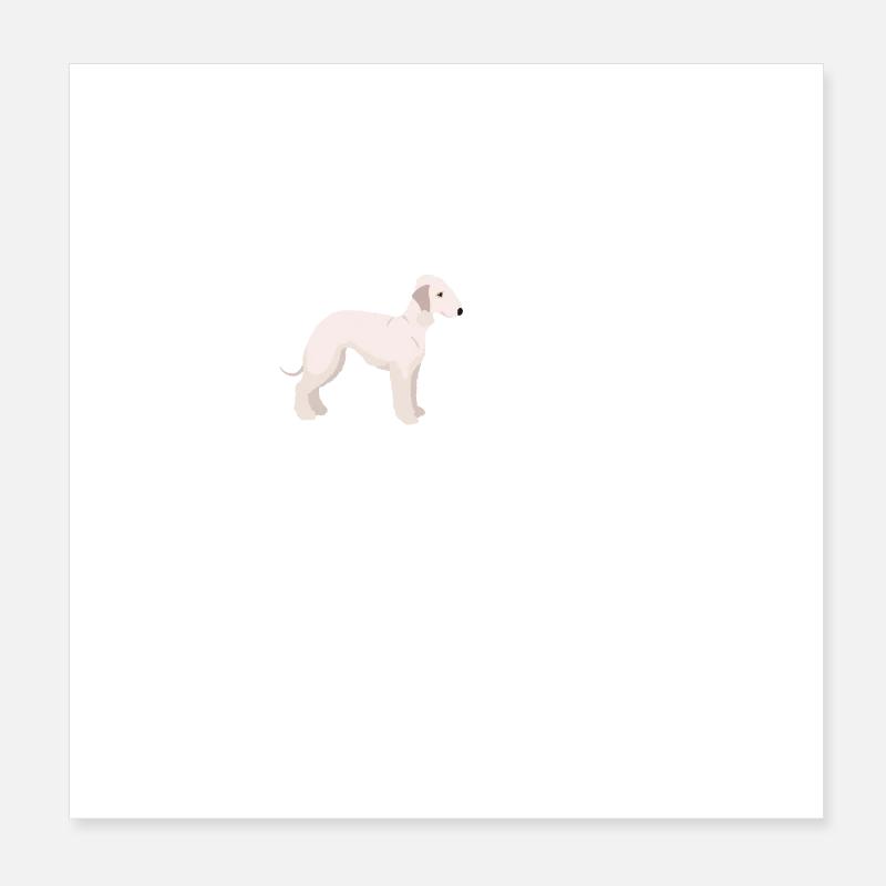 Bedlington Herzschlag Poster 20x20 cm