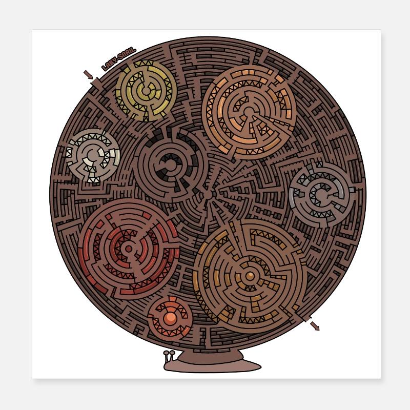 Laby Snail Poster 20 x 20 cm