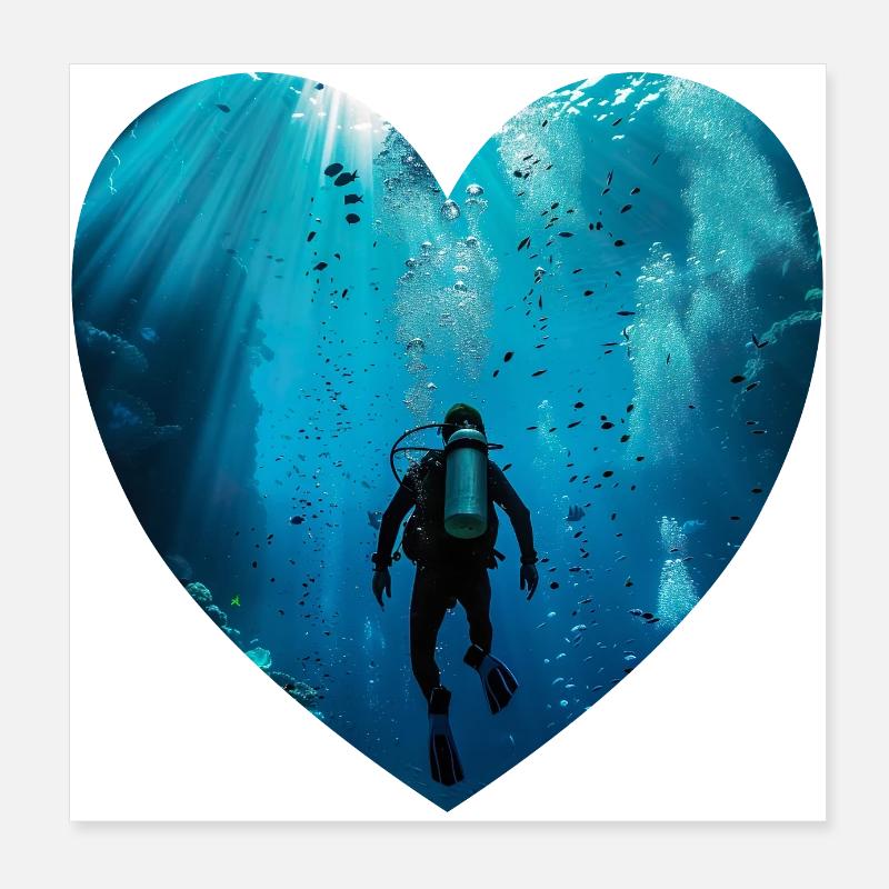 Diving is more than just a hobby Poster 8" x 8" (20x20 cm)