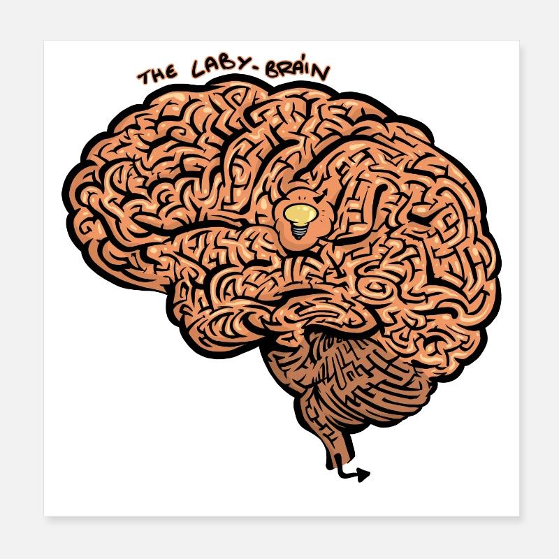 Laby Brain Poster 8" x 8" (20x20 cm)