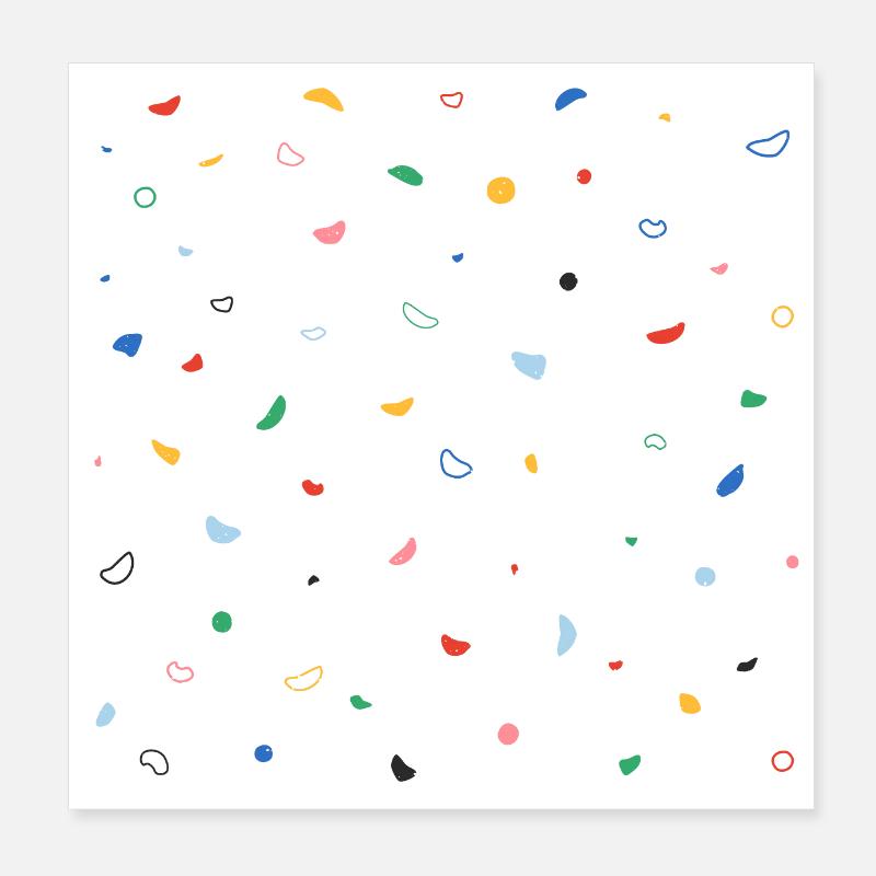 Kletterwand Poster 20x20 cm