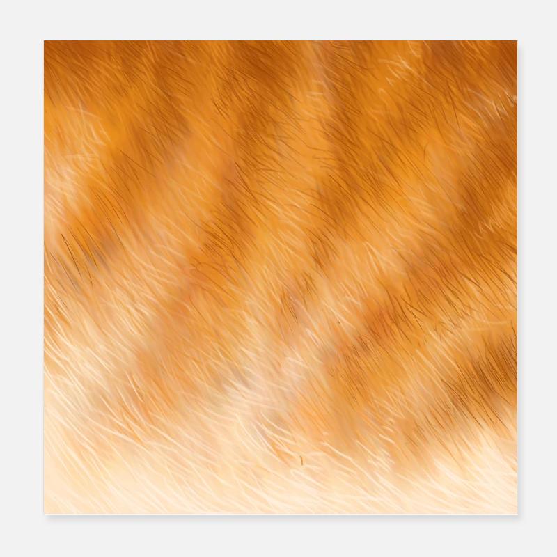 Red cat fur Poster 8" x 8" (20x20 cm)