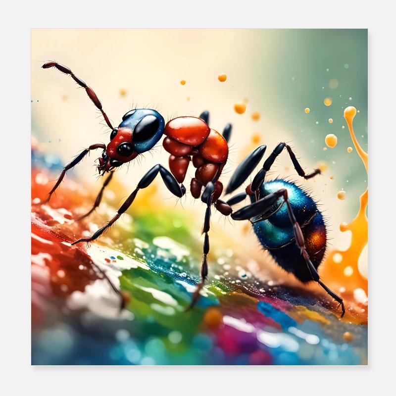 Couleur fourmi Poster 20 x 20 cm