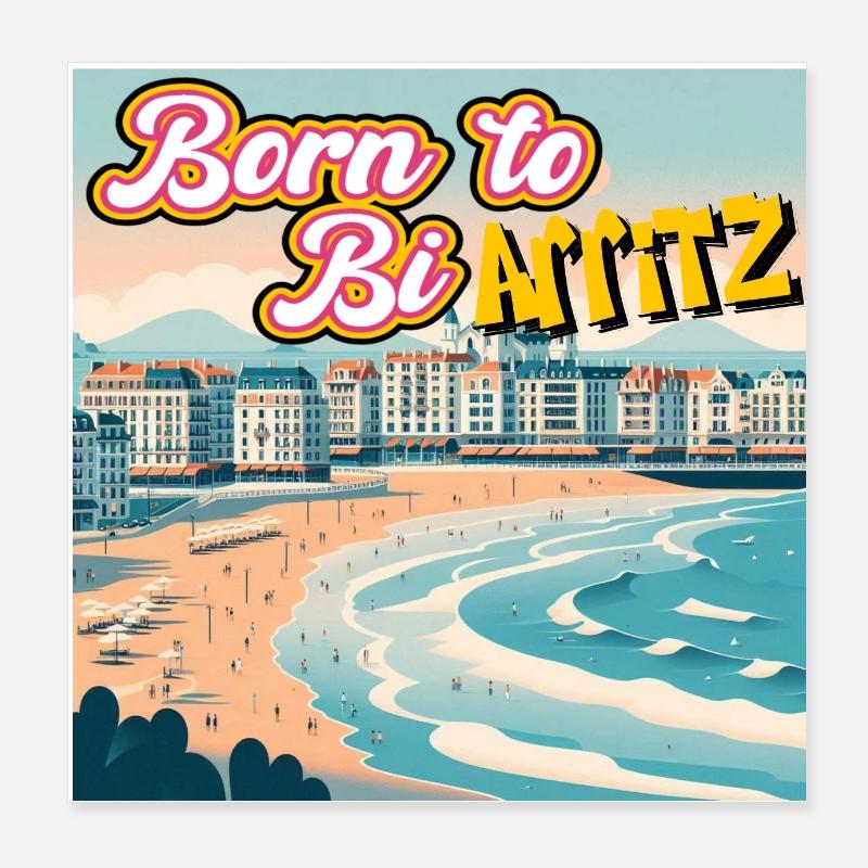 Nato a Biarritz Poster 20x20 cm