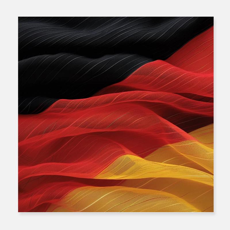 Drapeau allemand Poster 20 x 20 cm