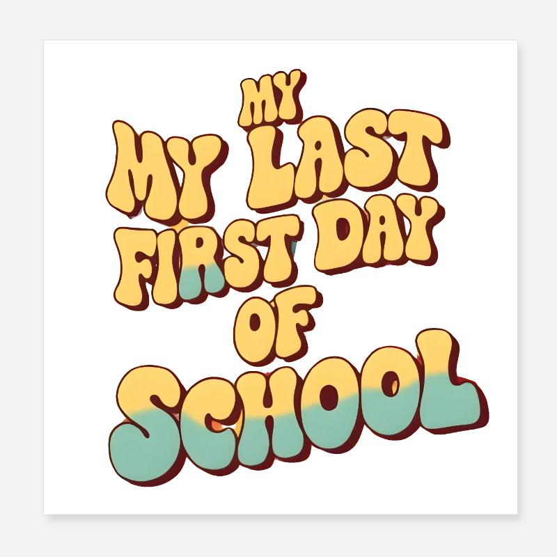 Retour à l’école Poster 20 x 20 cm