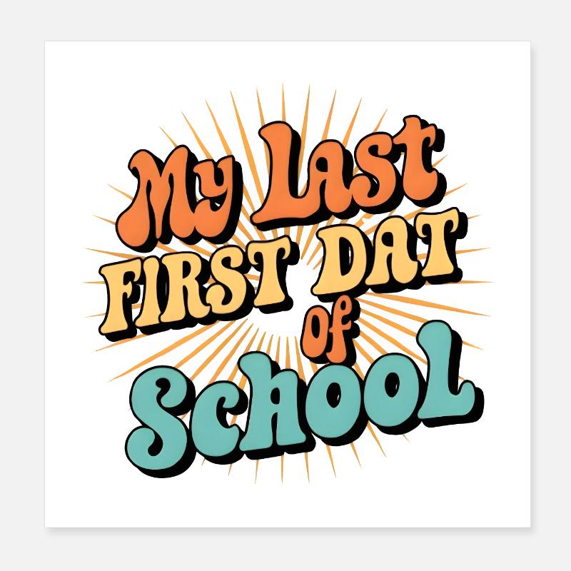 Retour à l’école Poster 20 x 20 cm