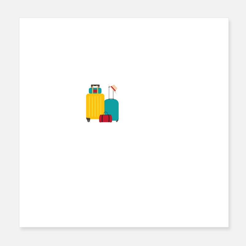 battement de cœur valise de voyage Poster 20 x 20 cm