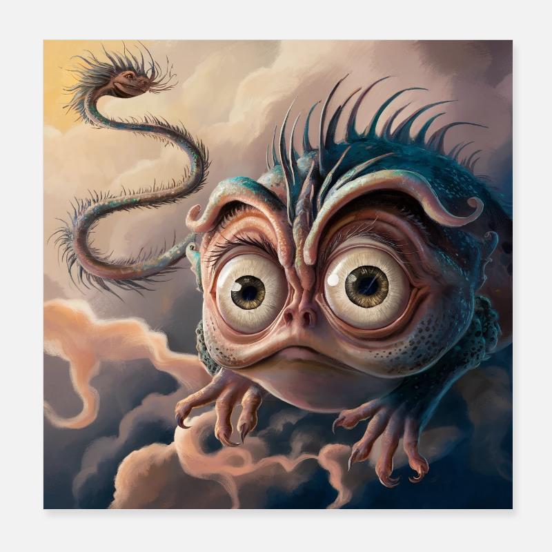 Petite créature drôle mystique Poster 20 x 20 cm