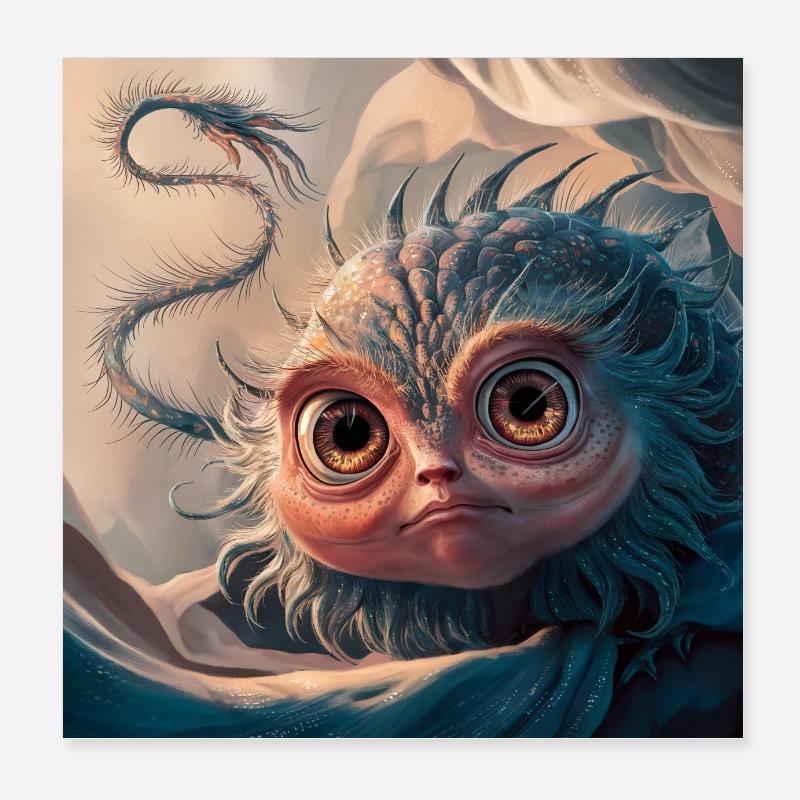 Petite créature drôle mystique Poster 20 x 20 cm