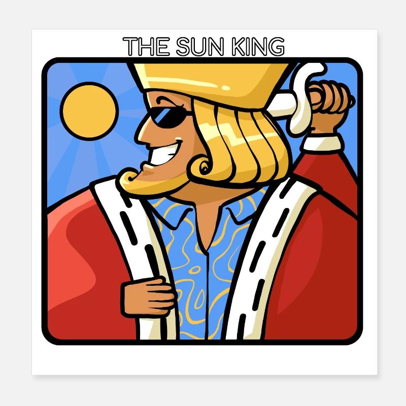 Sun King Poster 8" x 8" (20x20 cm)