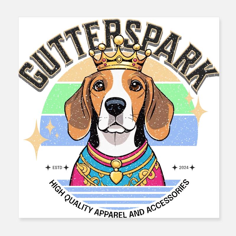 Gutterspark Design Beagle Poster 20 x 20 cm