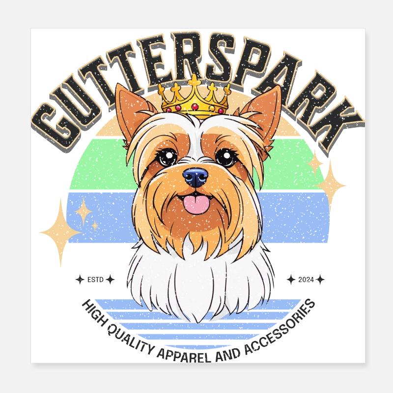 Gutterspark Design Yorkshire Terrier Poster 20x20 cm