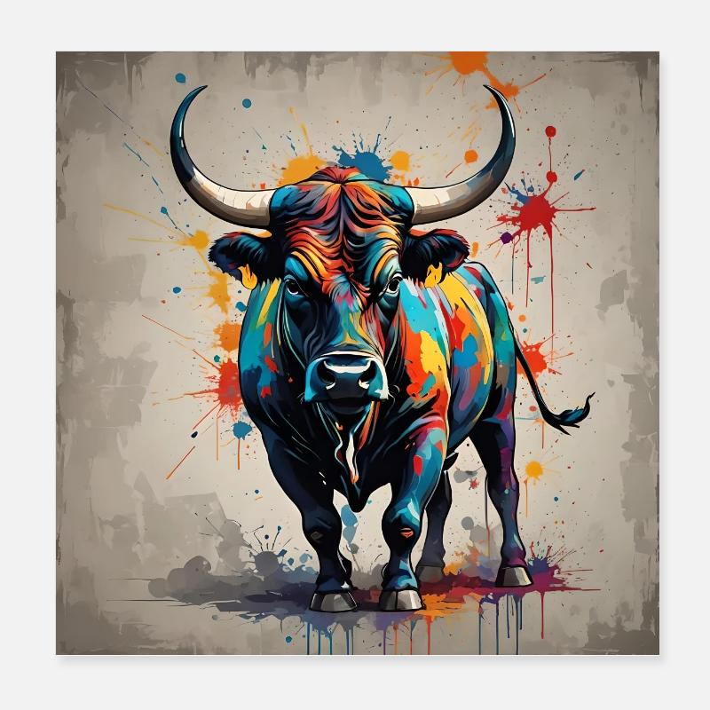 Couleur taureau Poster 20 x 20 cm