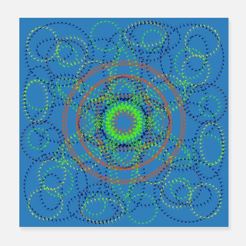 Conception abstraite géométrique céleste Poster 20 x 20 cm